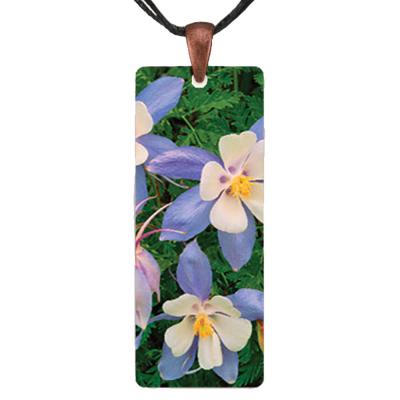Handmade orchid necklace with nature-inspired art pendant