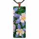 Handmade orchid necklace with nature-inspired art pendant