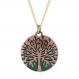 Handcrafted Copper & Green Tree of Life pendant necklace made in the USA