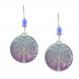 Handcrafted Tree of Life earrings made in the USA with silver-plated brass