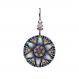 Japanese-inspired purple lotus mandala earrings symbolizing purity and enlightenment