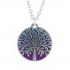Handcrafted Silver & Magenta Tree of Life pendant necklace made in the USA