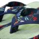 Made in Japan dragonfly Zori sandals with raised cushioned EVA heel