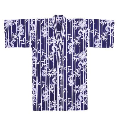 Navy blue and white men’s happi coat made in Japan
