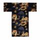 Men’s cotton Happi Coat with dragon pattern, gold calligraphy and matching belt