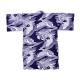 Japanese blue koi happi coat for loungewear and bathwear