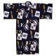 Japanese cotton Sumo yukata for men with traditional wrestling imagery