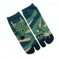 Japanese dragon tabi socks with traditional split-toe design