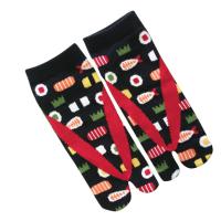 Women's Japanese sushi tabi socks with colorful sushi designs