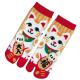 Maneki-neko Japanese split-toe socks in red black gold green and white