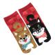 Women's traditional Japanese tabi socks with Shiba Dog design