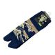 Close-up of men's Tabi socks with Great Wave inspired artwork