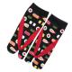 Japanese sushi tabi socks with red zori-style thong bands