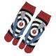 Japanese-inspired Bullseye tabi socks with double-circle target motif