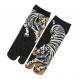 Japanese white tiger tabi socks for geta, zori, and setta