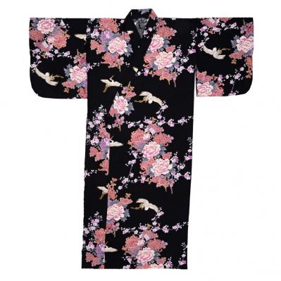 Kimono - Black Crane and Peony