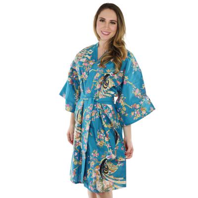 Women's Cherry Princess happi coat with pink and gold cherry blossoms