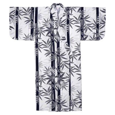 Navy Bamboo yukata made in Japan with matching belt