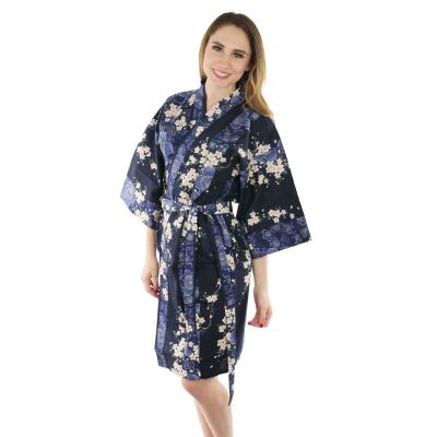 Navy Cherry Blossom Happi Coat
