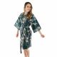 Japanese cotton Happi Coat with cherry blossoms and gold accents