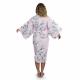 Pink cherry blossom pattern on a lightweight 100% cotton Japanese Happi Coat