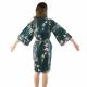 Made in Japan green Happi Coat with Japanese-inspired floral design