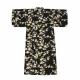 Japanese cotton yukata featuring gold and white Sakura blossoms