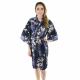 Women’s navy blue Happi Coat with blue and white sakura blossoms