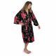 Fuchsia peony Japanese yukata with matching sash