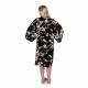 Women’s Japanese Happi Coat with pink cherry blossoms and butterflies