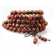 Buddhist sandalwood mala with 108 natural 8mm beads