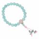 21 bead amazonite mala bracelet with rose quartz guru bead