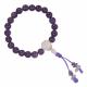 21 bead amethyst mala bracelet with rose quartz guru bead