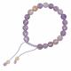 21 bead ametrine mala bracelet with purple and golden tones