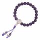 21 bead amethyst mala bracelet with rose quartz guru bead