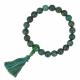 Handcrafted azurite malachite wrist mala from Thailand