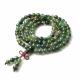 Natural moss agate meditation mala with 8mm beads