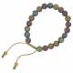 Handcrafted rainbow druzy agate wrist mala from Thailand