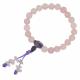 Handcrafted rose quartz mala bracelet from Thailand
